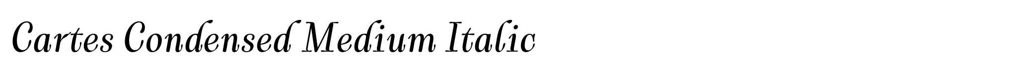 Cartes Condensed Medium Italic image